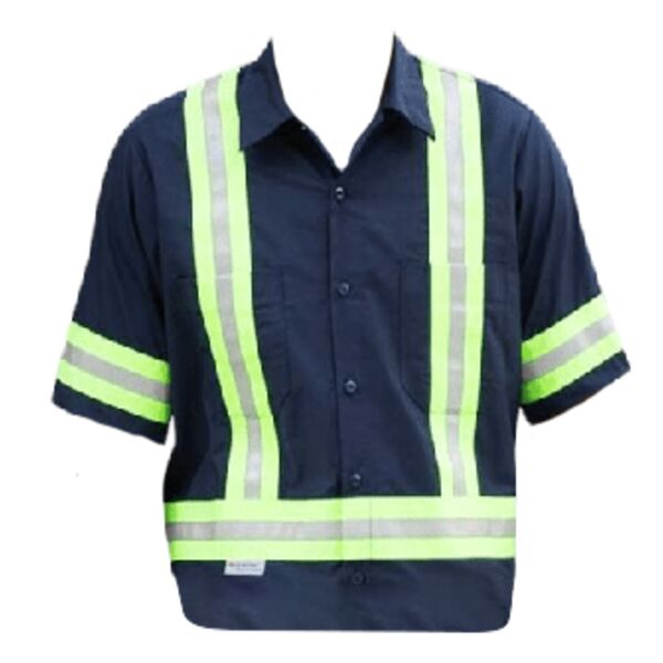 100% Cotton Work Shirts With 2″ Reflective Tape Short Sleeve Thumbnail
